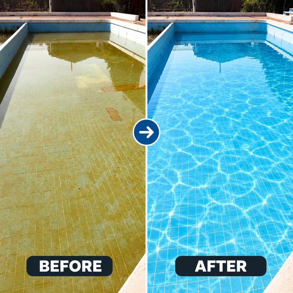 Swimming Pool Water Clarifier Liquid - Instant Water Cleaning | BUY 1 GET 1 FREE!