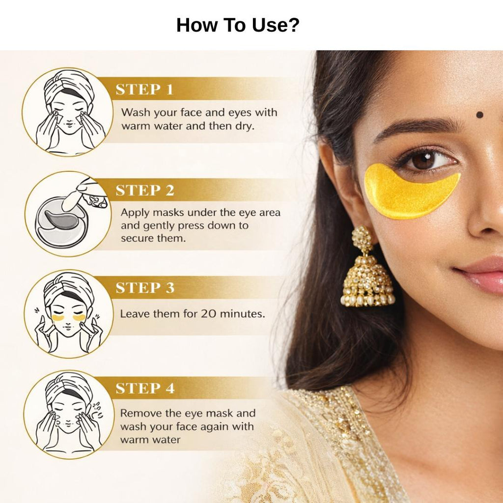 SheGlow 24K Gold Glow Under Eye Patches