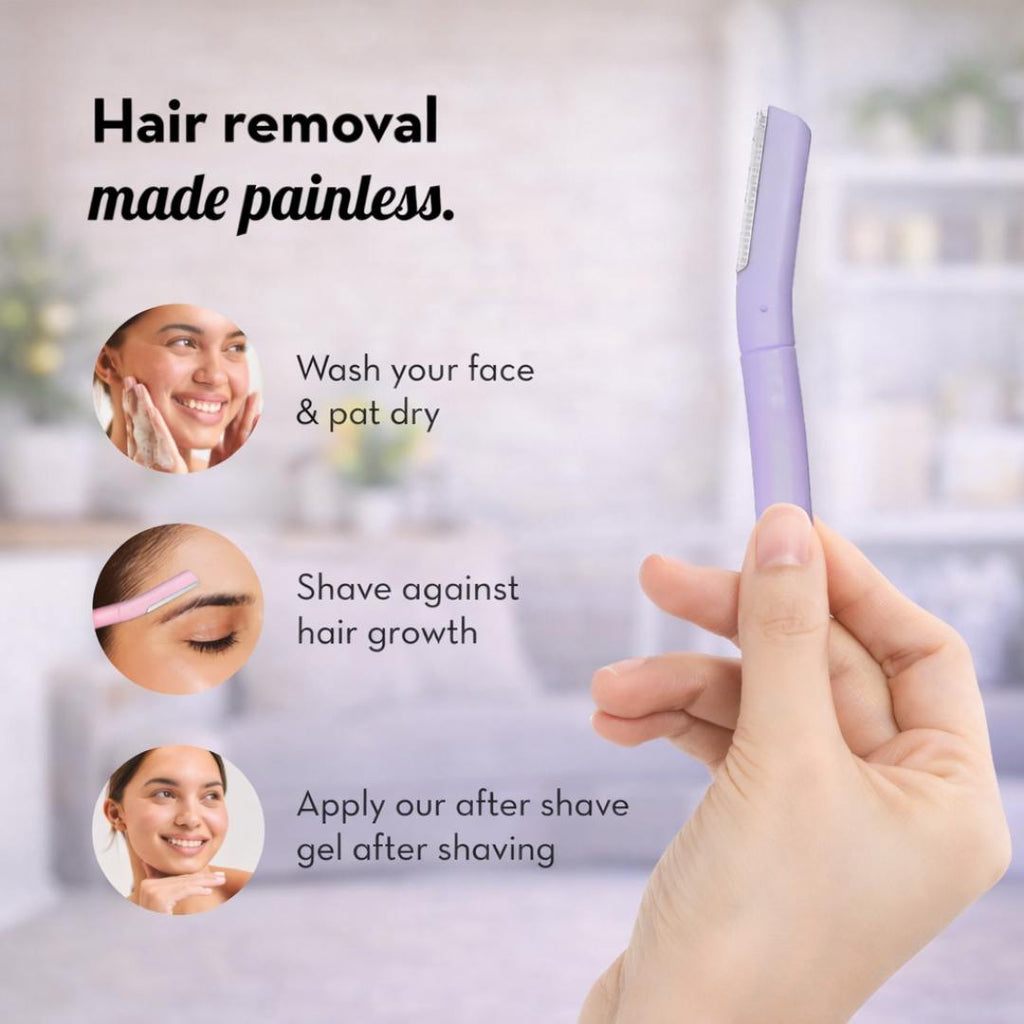 SheGlow Woman Facial Razor – Pain-Free Smooth & Flawless Hair Remover for Instant Glow
