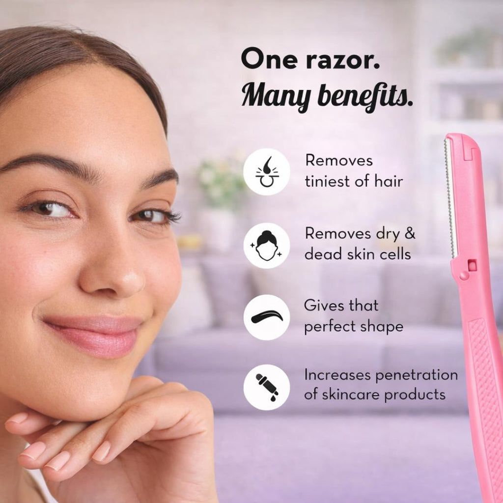 SheGlow Woman Facial Razor – Pain-Free Smooth & Flawless Hair Remover for Instant Glow